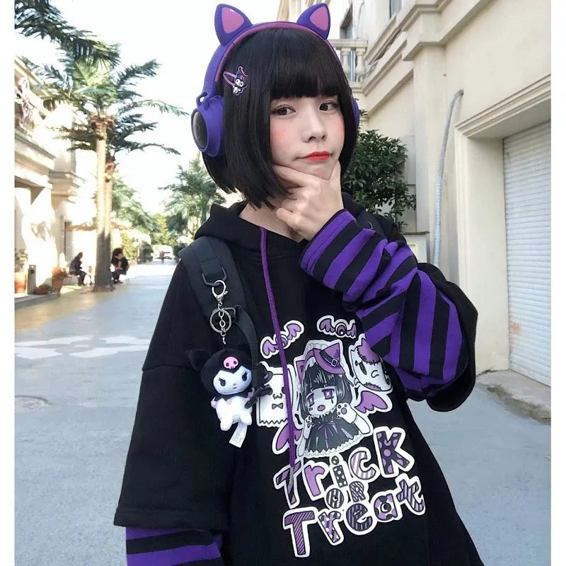 Anime Japanese Moletom Hoodies Gothic Harajuku Aesthetic Zip Up hoodie (premium) - MantoMart