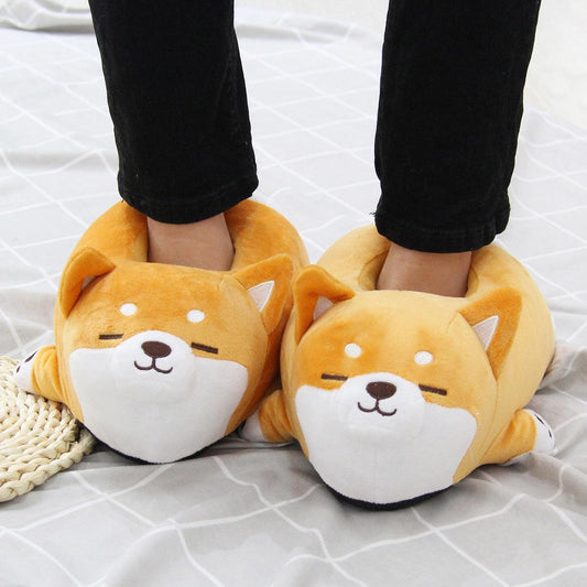 Anime Cute Shiba Inu Dog Slippers for women - MantoMart